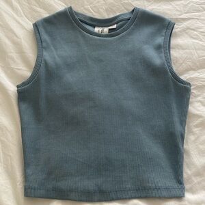 Collusion blue ribbed tank top NWOT
